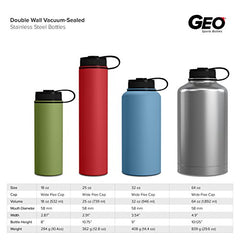 64oz Double Wall Vacuum Insulated Growler, Wide Mouth