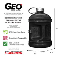 1 Gallon BPA FREE Bottle w/ Stainless Steel Cap