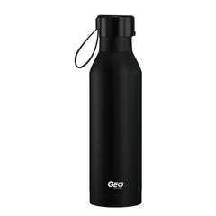 17 oz Rubber Coated Stainless Steel Sports Bottle w/ Carrying Handle