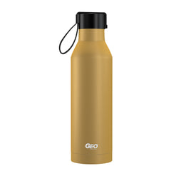 17 oz Rubber Coated Stainless Steel Sports Bottle w/ Carrying Handle