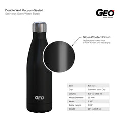 17oz Double Wall Vacuum Insulated Flask, Gloss Finish