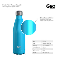 17oz Double Wall Vacuum Insulated Flask, Gloss Finish