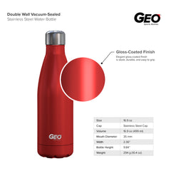 17oz Double Wall Vacuum Insulated Flask, Gloss Finish