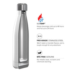 17oz Double Wall Vacuum Insulated Flask, Gloss Finish