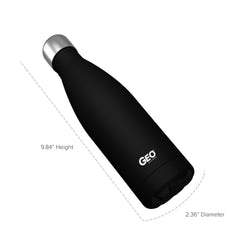 17oz Double Wall Vacuum Insulated Flask, Standard Mouth and POWDER FINISH