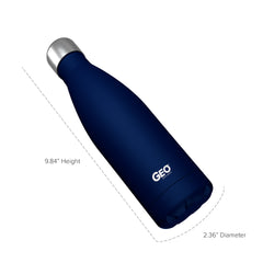 17oz Double Wall Vacuum Insulated Flask, Standard Mouth and POWDER FINISH