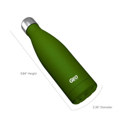17oz Double Wall Vacuum Insulated Flask, Standard Mouth and POWDER FINISH