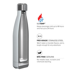 17oz Double Wall Vacuum Insulated Flask, Standard Mouth and POWDER FINISH