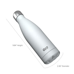 17oz Double Wall Vacuum Insulated Flask, Standard Mouth and POWDER FINISH