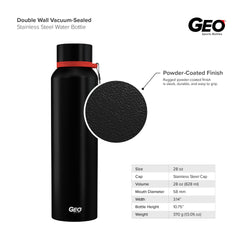 28 oz Powder SS Widemouth Sports Bottle w/ 58 mm Cap
