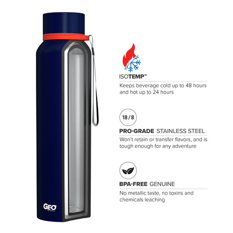 28 oz Powder SS Widemouth Sports Bottle w/ 58 mm Cap