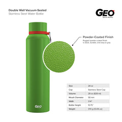 28 oz Powder SS Widemouth Sports Bottle w/ 58 mm Cap