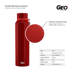 28 oz Powder SS Widemouth Sports Bottle w/ 58 mm Cap