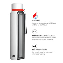 28 oz Powder SS Widemouth Sports Bottle w/ 58 mm Cap