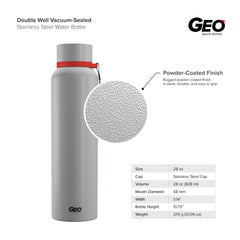 28 oz Powder SS Widemouth Sports Bottle w/ 58 mm Cap