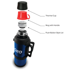GEO 3.6 Liter Vacuum Insulated Thermos Flask w/ Portable Cup