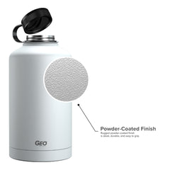 64oz Double Wall Vacuum Insulated Growler, Wide Mouth and POWDER FINISH