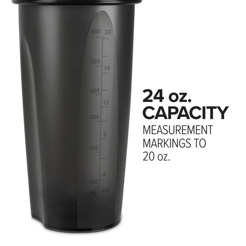 24oz Black Shaker Bottle
