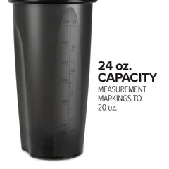 24oz Black Shaker Bottle