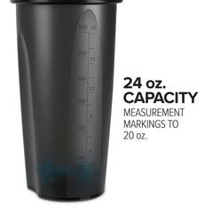 24oz Black Shaker Bottle