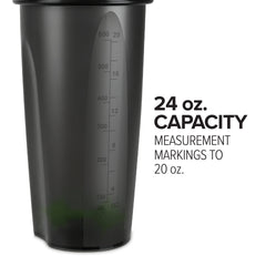 24oz Black Shaker Bottle