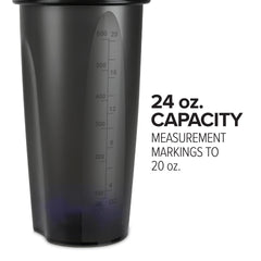 24oz Black Shaker Bottle
