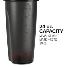 24oz Black Shaker Bottle