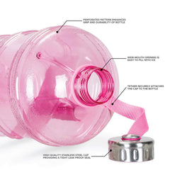 GEO Bottles 1 Gallon BPA FREE Bottle w/ Stainless Steel Cap