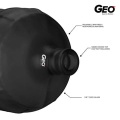 Geo Bottles Glass Bottles 3 Gallon Round Frosted Glass Carboy w/55mm Crown Top