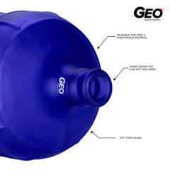 Geo Bottles Glass Bottles 3 Gallon Round Frosted Glass Carboy w/55mm Crown Top