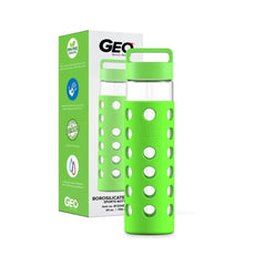 Geo Bottles Glass Bottles Green 24oz Hot and Cold Glass Bottle