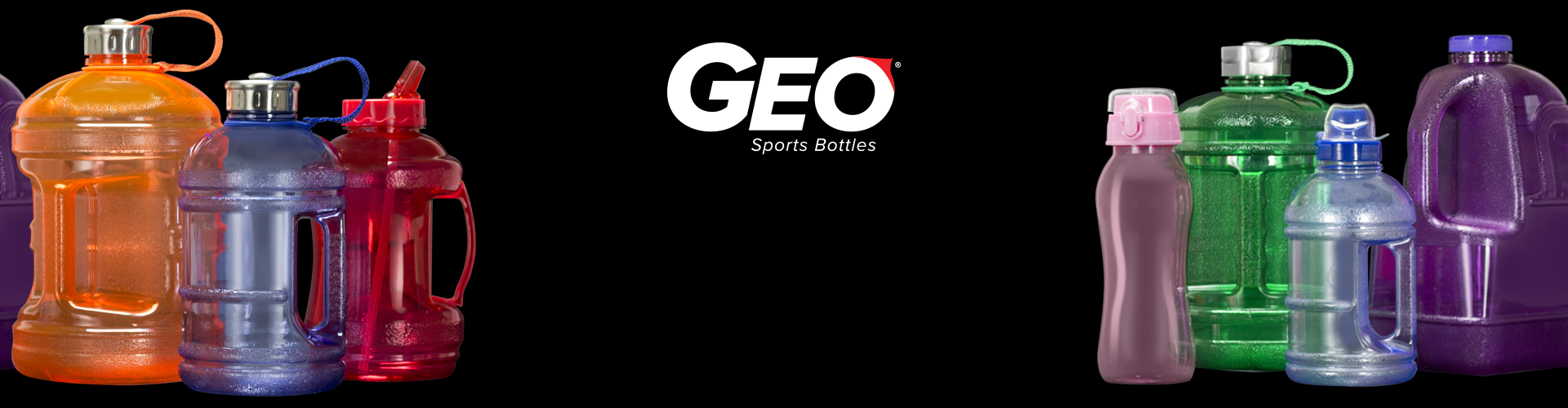 GEO Sports Bottle 24oz Glass Reusable Water Bottle w/ Protective