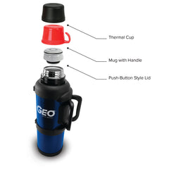 GEO 4 Liter Vacuum Insulated Thermos Flask w/ Portable Cup