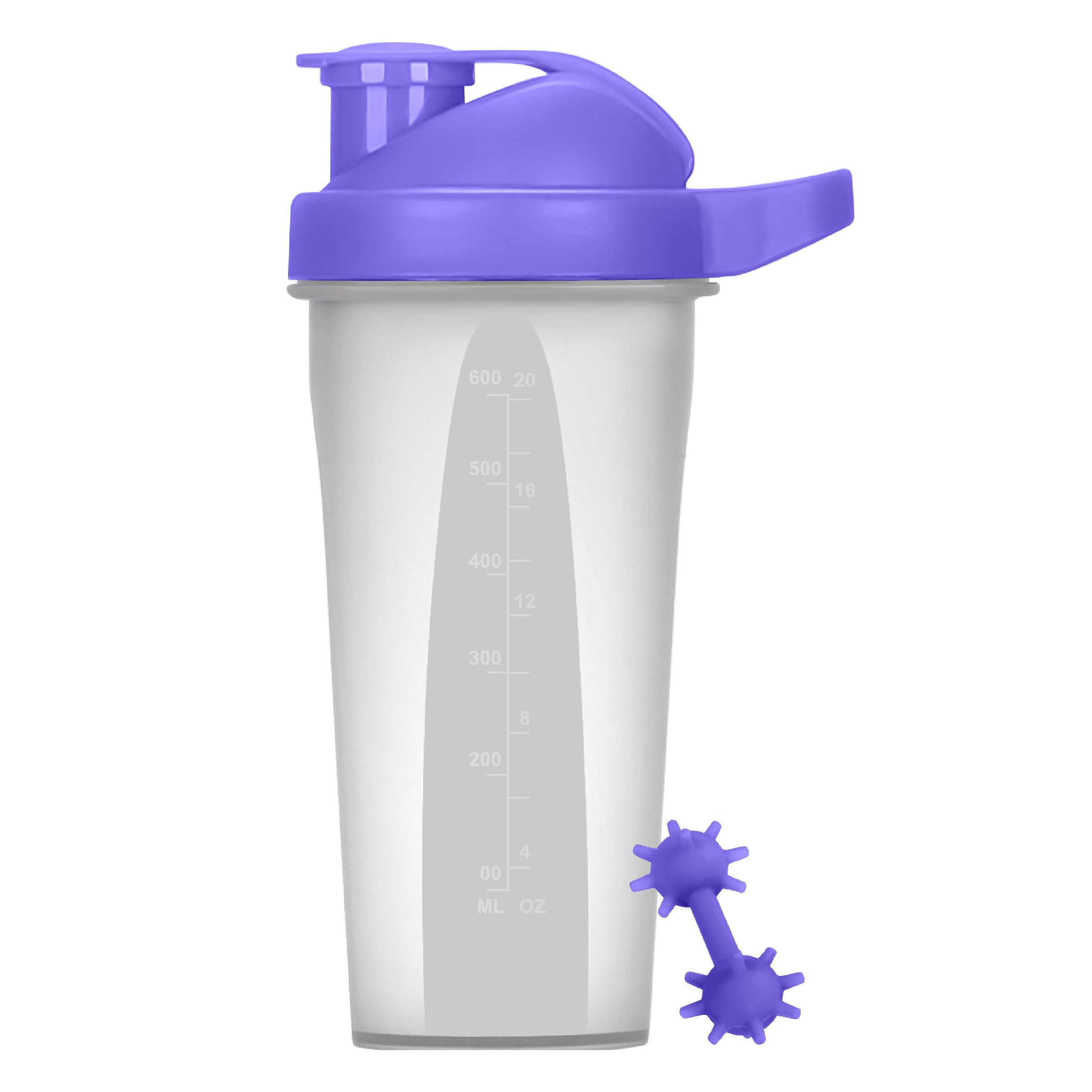  UNICO Crystal Blue Shaker Bottle - 24 oz - Extra-Durable, Leak-Proof, Tritan Plastic BPA-Free, Curved Bottom for Easy Cleaning, Cute Shaker Bottles
