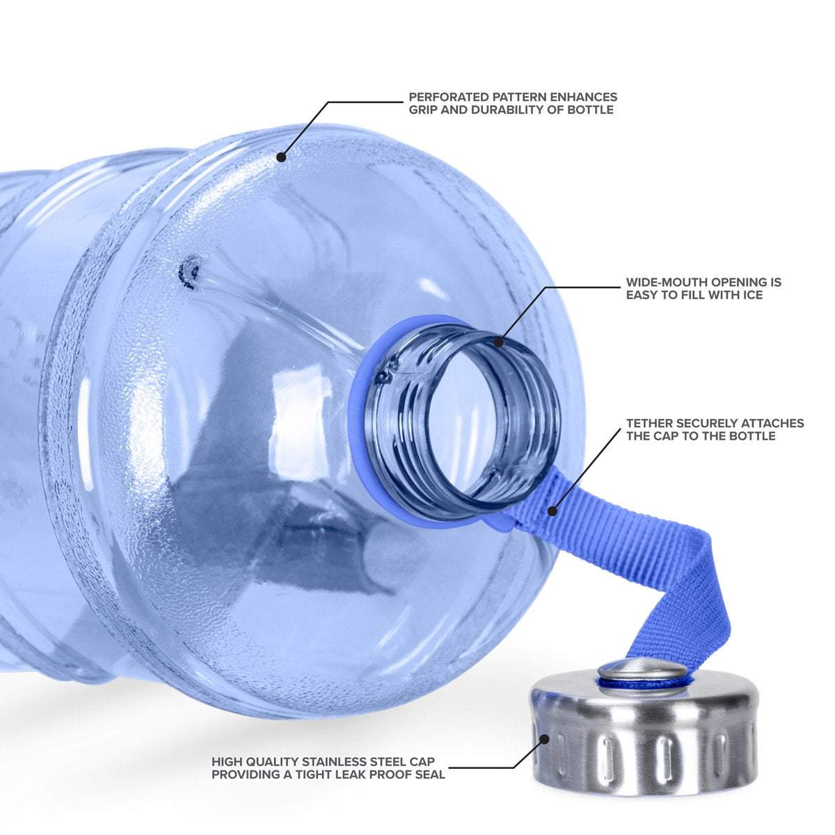 1 Gallon BPA FREE Reusable Leak Proof Plastic Drinking Water