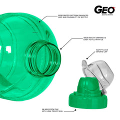 Geo Bottles Bottles 1/2 Gallon (64 oz.) BPA FREE Plastic Water Bottle w/ 48mm Twist Cap