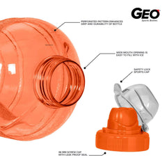 Geo Bottles Bottles 1/2 Gallon (64 oz.) BPA FREE Plastic Water Bottle w/ 48mm Twist Cap