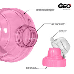Geo Bottles Bottles 1/2 Gallon (64 oz.) BPA FREE Plastic Water Bottle w/ 48mm Twist Cap