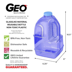 Geo Bottles Bottles 1 Gallon BPA FREE Reusable Bottle