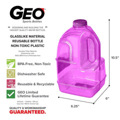 Geo Bottles Bottles 1 Gallon BPA FREE Reusable Bottle