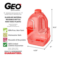 Geo Bottles Bottles 1 Gallon BPA FREE Reusable Bottle