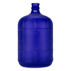Geo Bottles Glass Bottles Dark Blue 3 Gallon Round Frosted Glass Carboy w/55mm Crown Top